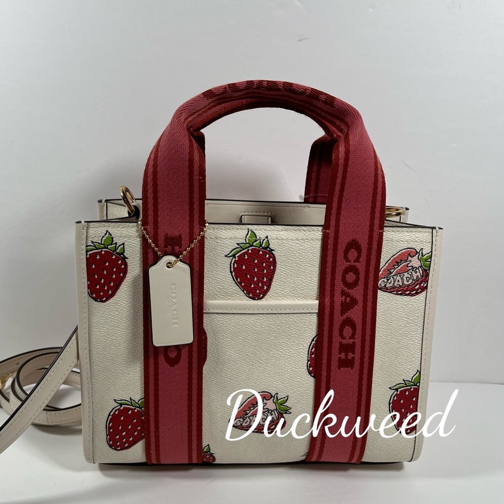 Sold ❌NWT coach Smith Tote Bag 24 With Strawberry Print